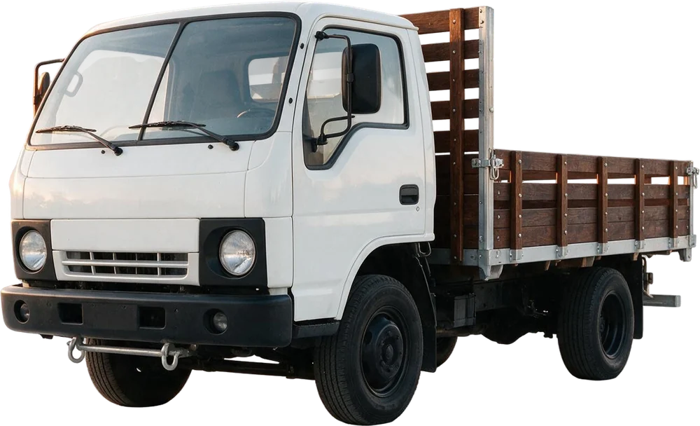 Camioneta de estacas de carga, el tipo de vehículo que habilita la categoría C1 (imagen de referencia)